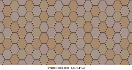 Orange roof tiles seamless pattern