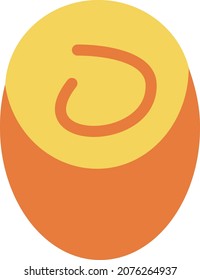 Orange rose, illustration, vector, on a white background.