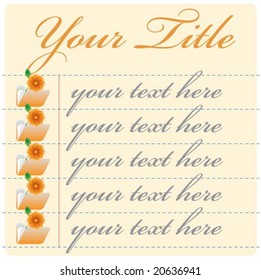 orange rose label with folders