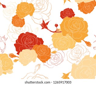 Orange roses wallpaper