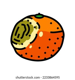 orange rotten food color icon vector. orange rotten food sign. isolated symbol illustration