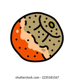 orange rotten food color icon vector. orange rotten food sign. isolated symbol illustration
