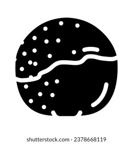 orange rotten food glyph icon vector. orange rotten food sign. isolated symbol illustration