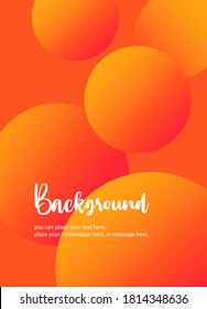 Orange round ball gradient modern style background