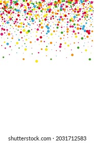 Orange Round Bright Texture. Confetti Celebration Illustration. Yellow Colorful Circle. Red Surprise Dot Background.