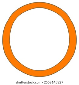 orange round frame illustration hand drawn isolated vector