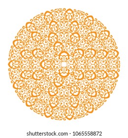 orange round lace