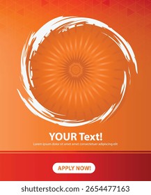 orange round Luxury abstract background Design