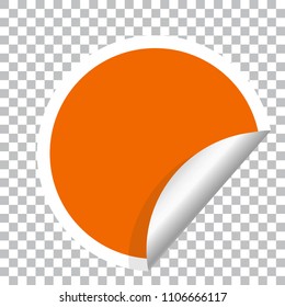 orange round sticker