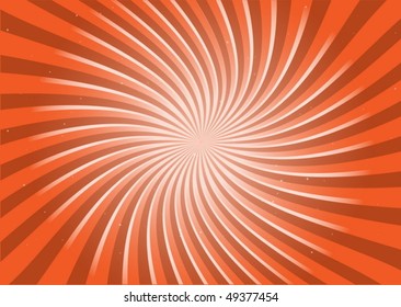 Orange round swirl