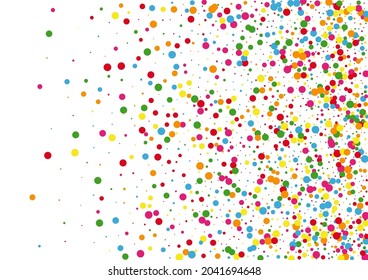 Orange Round Top Texture. Circle Paint Background. Red Glitter Confetti. Yellow Colorful Dot Illustration.