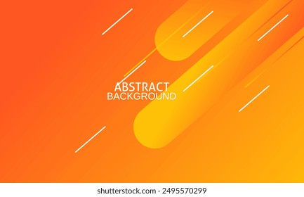 Orange gerundete geometrische Formen Hintergrund. Abstrakte geometrische Formen. Mit weißen Linien Vektorgrafik Gradient gelb und orange.