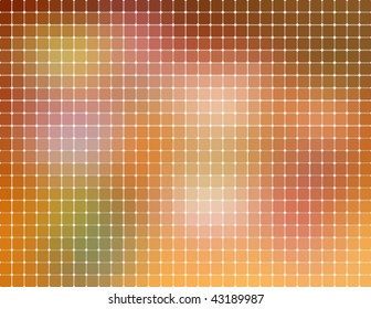 orange rounded tiles mosaic, vector