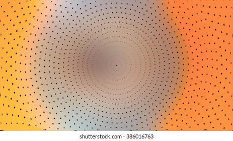 Orange rounder black abstract background