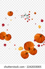 Vector transparente de fondo de color rojo naranja. Ilustración Verde De Acción De Gracias. Pancarta de la naturaleza de la calabaza de Borgoña. Planta Noviembre. Plantilla de Wreath.