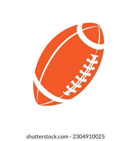 Orange Rugby ball sports icon