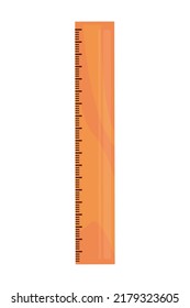 orange ruler design over white