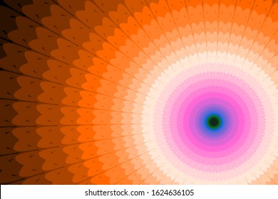 orange sacred geometric light texture abstract. can be used for wall displays, paintings, backdrops, banners, templates and others