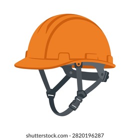 Orange Safety Construction Hard Hat Isolated On White Background Protective Gear For Site Workers