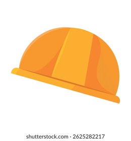 Orange safety helmet icon. Vector illustration