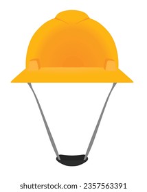 Orange safety helmet. vector illustration 