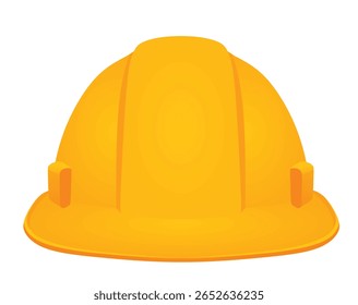 Orange safety helmet. vector illustration	