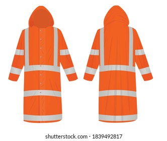 Orange  safety jacket. vector illustration
