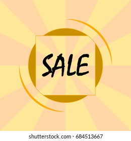 Orange sale banner. Shop design vector/