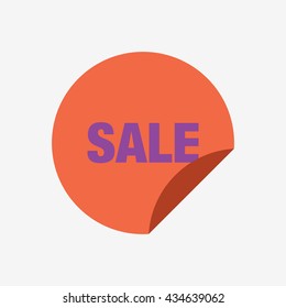 Orange Sale Tag Vector Icon, Tag Sale Vector