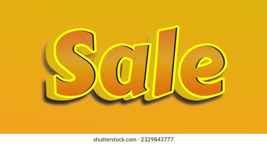 Vector de texto 3D para promoción de ventas en naranja