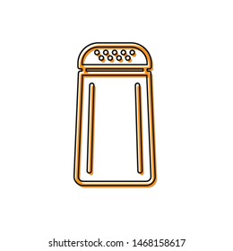 Orange Salt and pepper icon isolated on white background. Cooking spices.  Vector Illustration