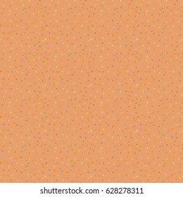 Orange sand with random yellow and brown dots. Vector seamless pattern. Useful for landscape design, game design, background, textile.