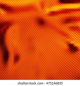Orange satin with diagonal stripes as abstract vector background.