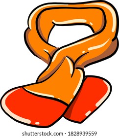 Escarcha naranja, ilustración, vector sobre fondo blanco