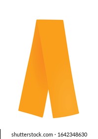 Orange scarf template. vector illustration