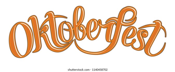 Orange scribble text Oktoberfest