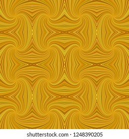 Orange seamless abstract psychedelic swirl stripe pattern background - vector curved burst graphic design
