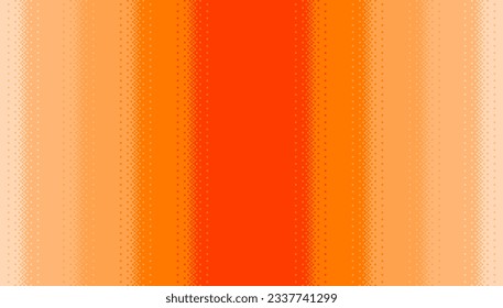 Orange seamless background in pixel art style. 8 bit dithering gradient backdrop. Vector illustration.