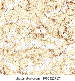 fondo marino naranja con flores de primavera y verano, ilustración vectorial sobre fondo polka geométrico de color amarillo punto.