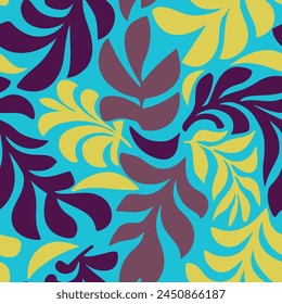 Orange Seamless Color Beautiful Beach Element Wallpaper. White Repetitive Abstract Vintage Jungle Artwork Print. Light Repeated Summer Garden Paint Vector.