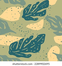 Orange Seamless Color Simple Fabrics Design. Light Seamless Classic Fresh Textile, Seamless Vector. Hippie Repeated Nature Artistic Lines Wallpaper. 