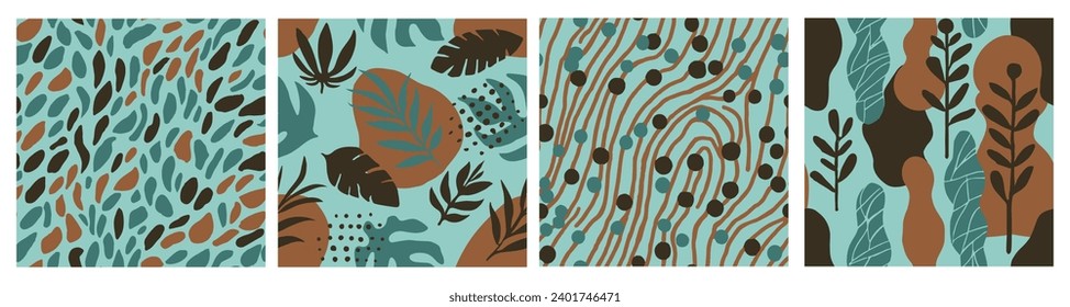 Orange Seamless Contemporary Beach Shape Backdrop. Pastel Repetitive Fashion Blossom Lines, Seamless Pattern. Light Seamless Classic Foliage Watercolor Vector. 