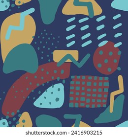 Orange Seamless Creative Trendy Artwork Print. Light Seamless Trend Beautiful Illustration, Seamless Background. Yellow Continuous Grunge Artistic Style Swatch