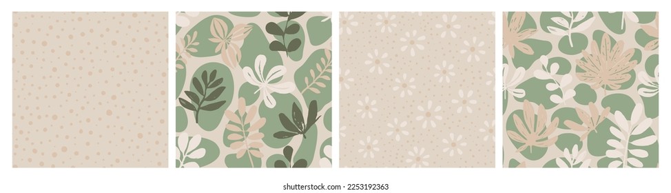 Orange Seamless Doodle Isolated Artwork Collection. Vibrant Endless Decoration Garden Fabrics, Seamless Design. Yellow Repeated Fashion Foliage Decor Set. 