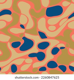 Orange Seamless Doodle Tropic Ornament Art. Gradient Endless Contemporary Beauty Surface, Seamless Background. Dark Continuous Fashion Artistic Set Pattern. 