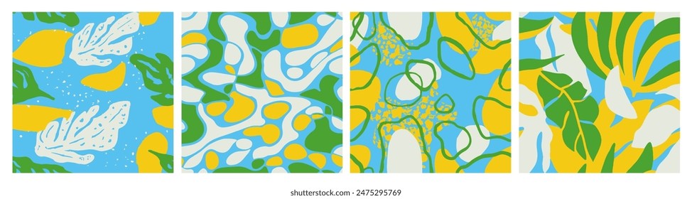 Orange Seamless Fashion Plant Paint Wallpaper. Blue Repeated Classic Beautiful Scribble, Seamless Print. Pastel Endless Contemporary Graphic Artwork Backdrop. 
