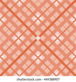 The orange  seamless geometric pattern.Intersecting diagonal stripes.Vector illustration.Can be used for textile,fabric,wrapping paper.
