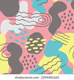 Vector De Juego Geométrico Grunge Sin Margen. Hermoso Ornamento Infinito, Inalámbrico. Papel de fondo de escritorio de color de agua de color blanco y clásico repetido