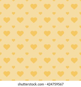 orange seamless heart pattern