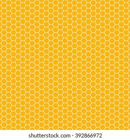 Orange Seamless Honey Combs Pattern Vector Illustration